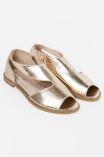 gold color sandals Inomens z Inycięciami