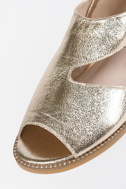 gold color sandals Inomens z Inycięciami