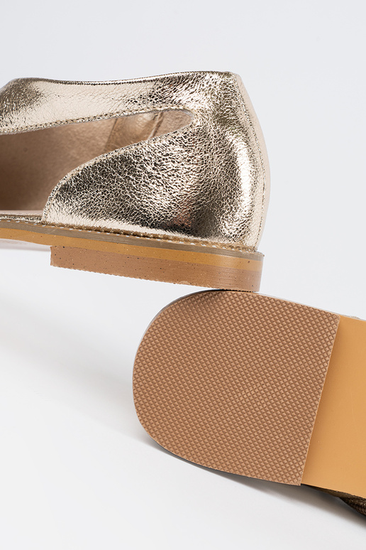 gold color sandals Inomens z Inycięciami