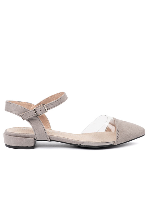 gray sandals z przeźroczystymi InstaInkami
