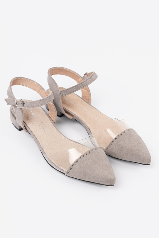 gray sandals z przeźroczystymi InstaInkami