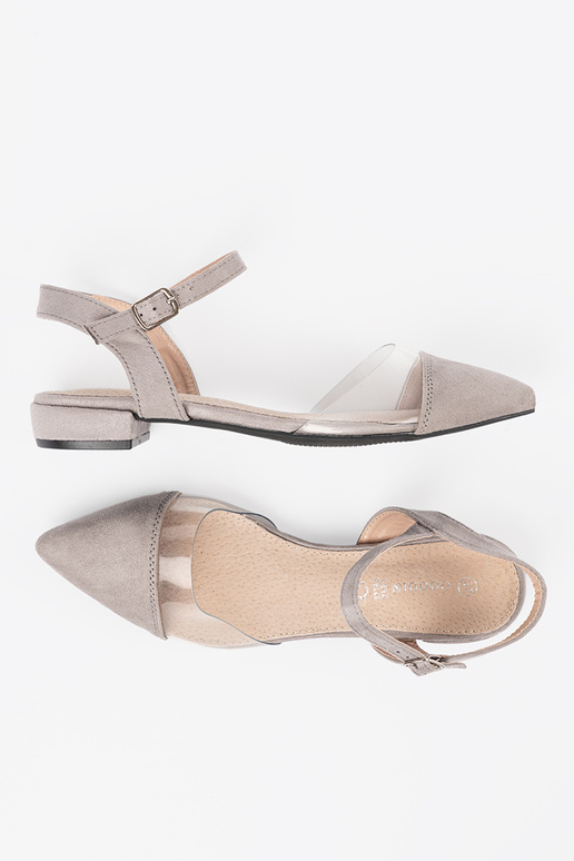 gray sandals z przeźroczystymi InstaInkami