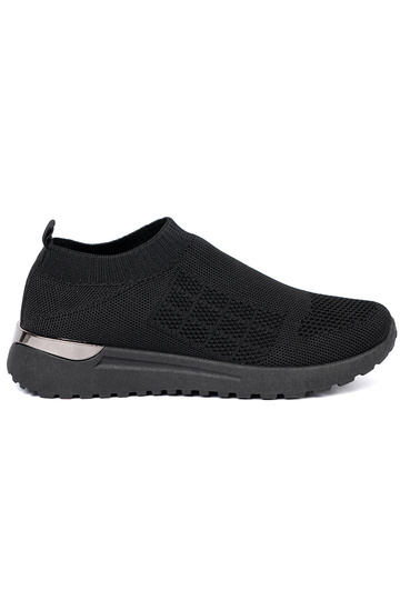 black sports shoes slip-on z siateczkoIną choleInką 2