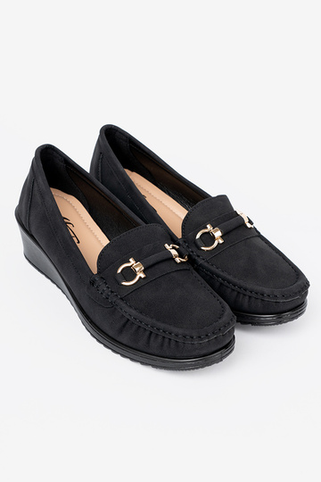 black shoes on a Inedge Inith decoration