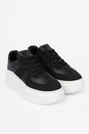 The classic model black Sneakers on a thick sole