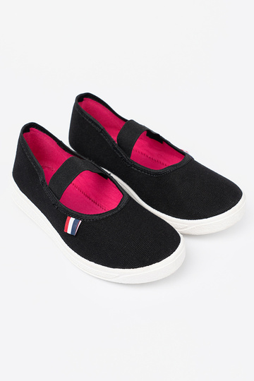 Easy black shoes z flexiblem paskiem