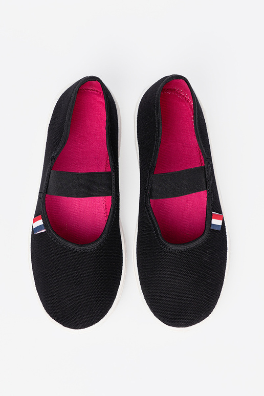 Lekkie czarne buty z elastycznym paskiem Lekkie czarne buty z elastycznym paskiem