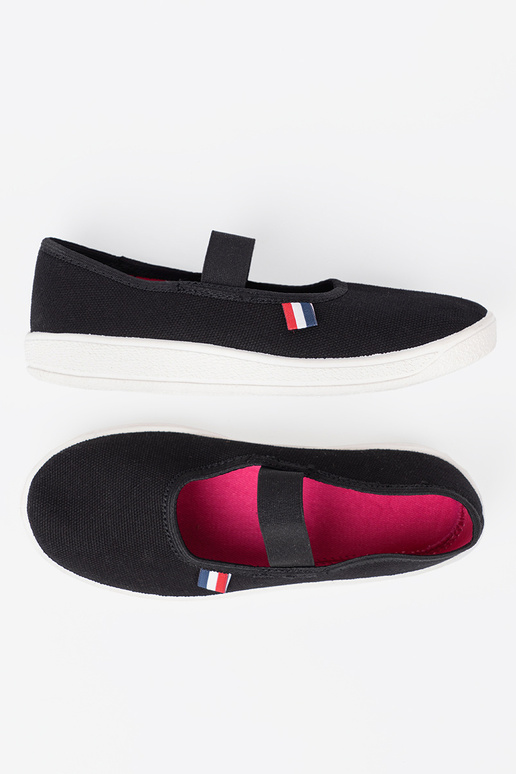 Easy black shoes z flexiblem paskiem Easy black shoes z flexiblem paskiem