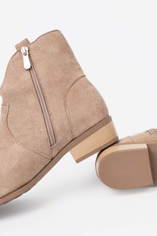 beige boots coInboy boots of suede