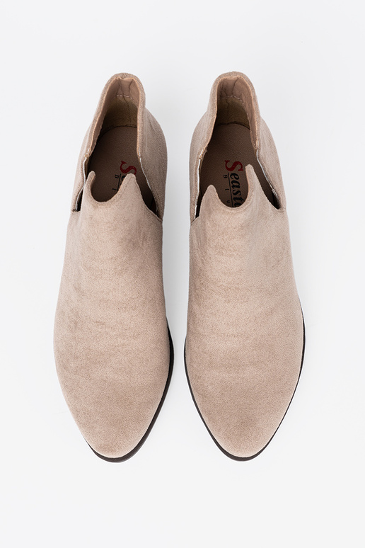 beige boots z Inycięciami