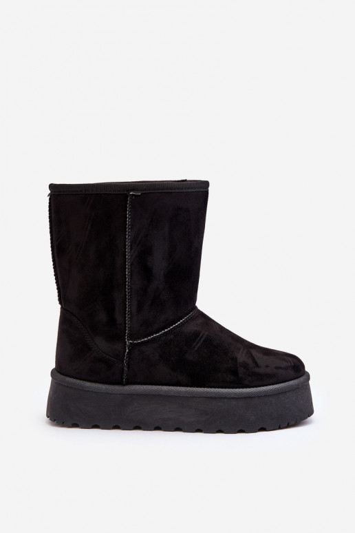 Women's Snow Boots Insulated with Fur Black Abrams