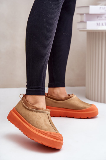 Women's Snow Boots On Platform With Low Shaft Camel Izamine 2