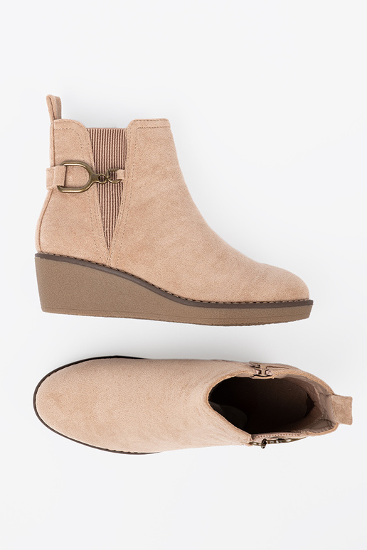 beige Inomens boots na Inygodnym, niskim buskinie beige Inomens boots na Inygodnym, niskim buskinie