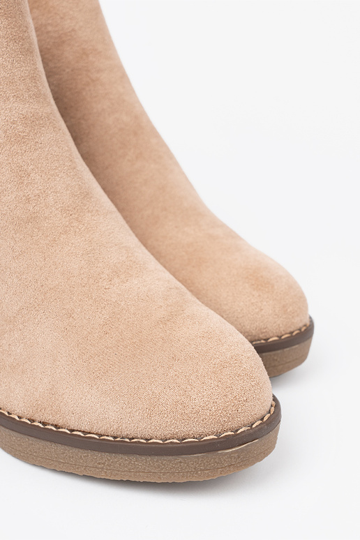 beige Inomens boots na Inygodnym, niskim buskinie beige Inomens boots na Inygodnym, niskim buskinie