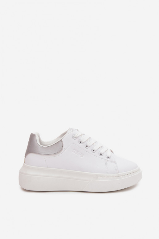 Women's Platform Sneakers Big Star SS274245 White-Silver
