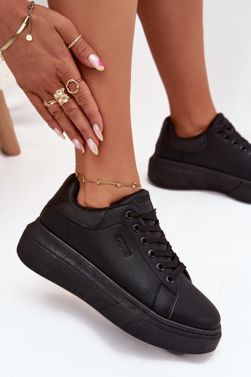 Womens Sneakers On Platform Big Star SS274244 Black