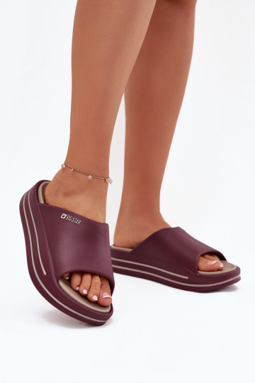 Women's Platform Sandals Big Star SS274425 Burgundy 2