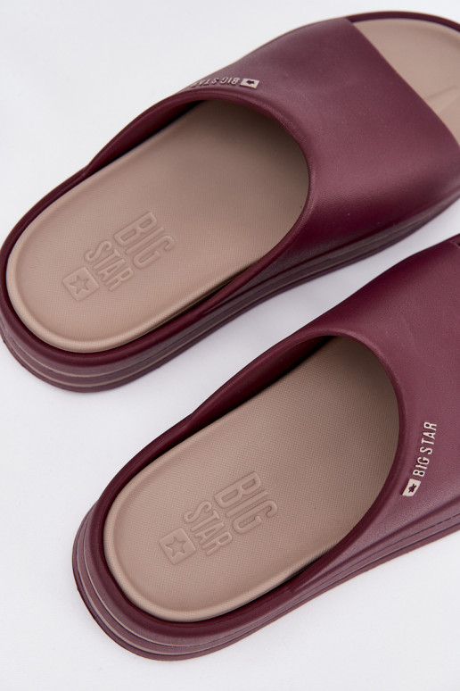 Women's Platform Sandals Big Star SS274425 Burgundy