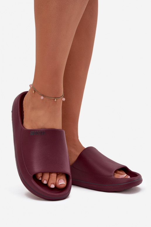 Lightweight Women's Slippers Big Star SS274422 Burgundy