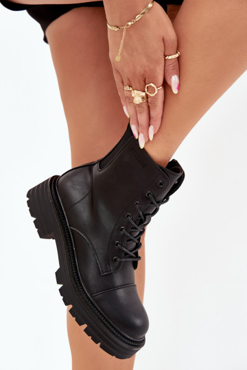 Warm Ladies Work Boots Big Star OO274140 Black