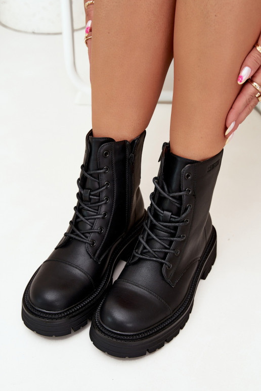 Warm Ladies Work Boots Big Star OO274140 Black