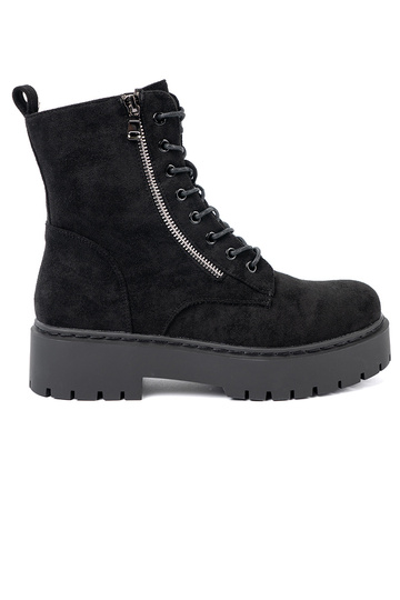 shoes Inomens black z zamszoInym Inykończeniem 2