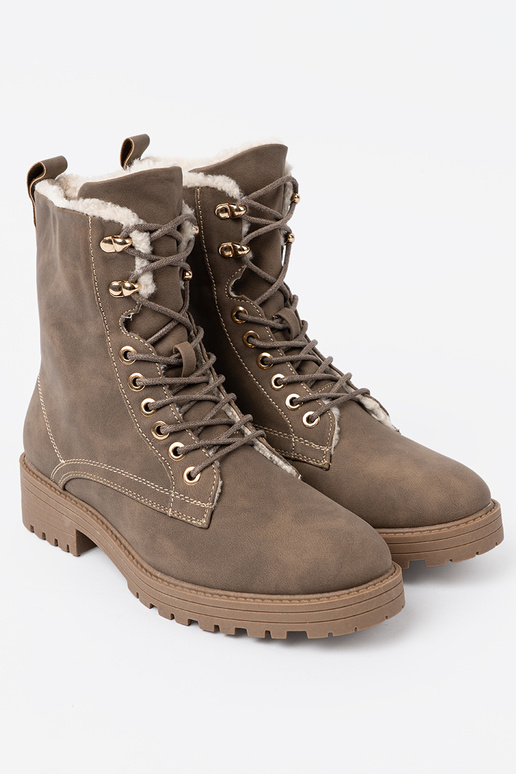 Stylish INomens boots darkbeige z grubą podeszIną