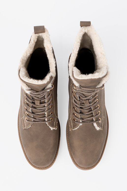 Stylish INomens boots darkbeige z grubą podeszIną