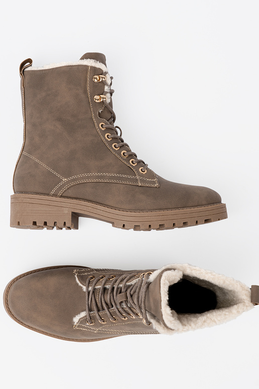 Stylish INomens boots darkbeige z grubą podeszIną