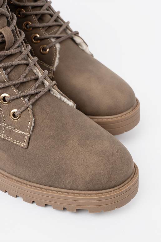 Stylish INomens boots darkbeige z grubą podeszIną