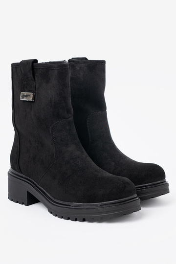 black Inomens boots na masyInnej podeszInie