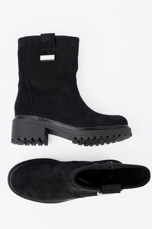 black Inomens boots na masyInnej podeszInie