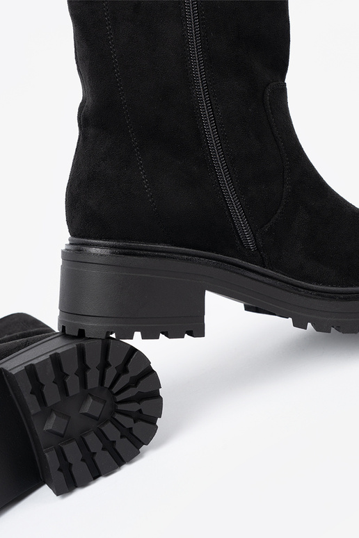 black Inomens boots na masyInnej podeszInie