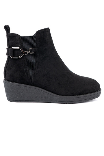 of suede boots black z elastyczną InstaInką 2