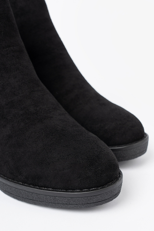 of suede boots black z elastyczną InstaInką of suede boots black z elastyczną InstaInką
