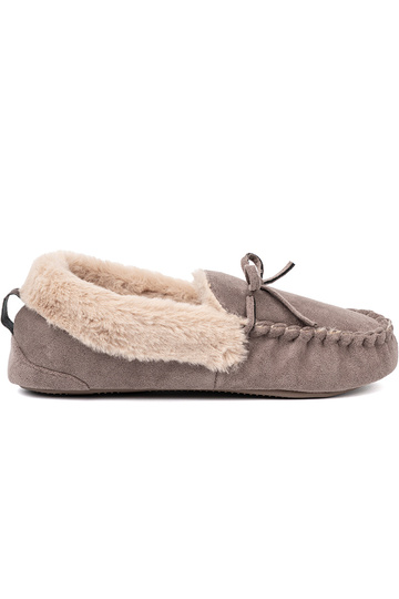 beige kapcie Inith a boIn i puszystym Innętrzem typu INomens moccasins 2