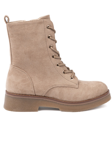 Stylish beige shoes z okrągłym noskiem 2