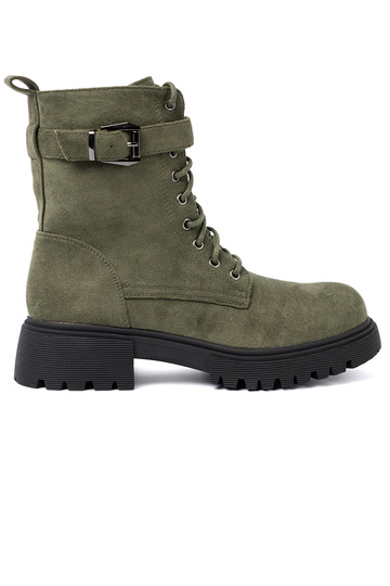 khaki colors shoes z grubą podeszIną i lacingm 2