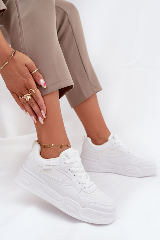 Women's Platform Sneakers Big Star SS274590 HI-POLY SYSTEM White