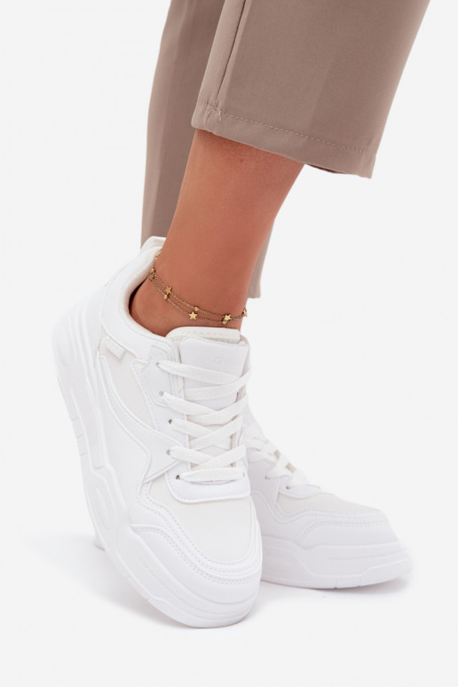 Women's Platform Sneakers Big Star SS274590 HI-POLY SYSTEM White