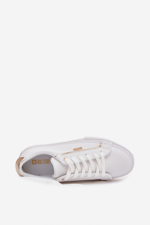Women's Sneakers Made Of Eco Leather Big Star SS274026 White-Gold