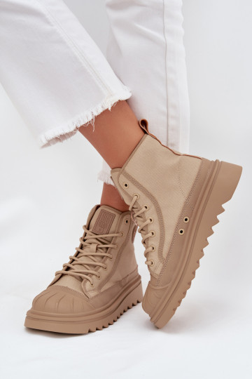 High Women s Sneakers Insulated Big Star OO274A356 Beige 2