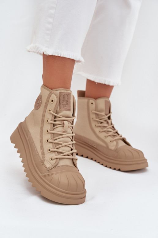 High Women s Sneakers Insulated Big Star OO274A356 Beige High Women s Sneakers Insulated Big Star OO274A356 Beige