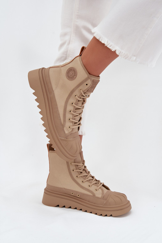 High Women s Sneakers Insulated Big Star OO274A356 Beige High Women s Sneakers Insulated Big Star OO274A356 Beige