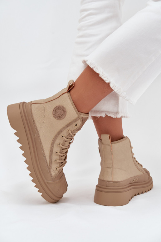 High Women s Sneakers Insulated Big Star OO274A356 Beige High Women s Sneakers Insulated Big Star OO274A356 Beige