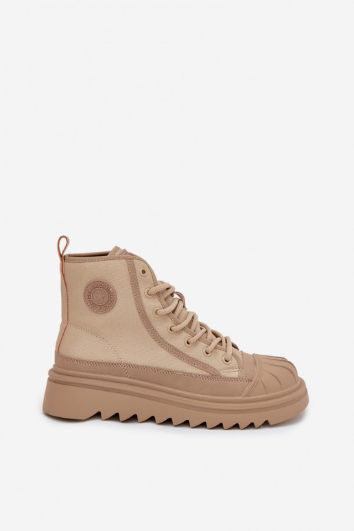High Women s Sneakers Insulated Big Star OO274A356 Beige High Women s Sneakers Insulated Big Star OO274A356 Beige