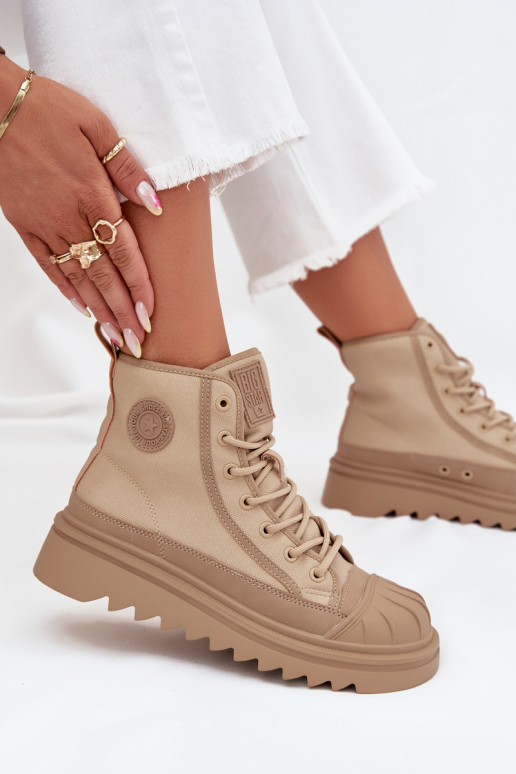 High Women s Sneakers Insulated Big Star OO274A356 Beige High Women s Sneakers Insulated Big Star OO274A356 Beige