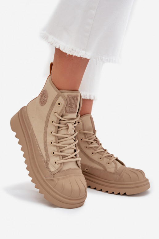 High Women s Sneakers Insulated Big Star OO274A356 Beige High Women s Sneakers Insulated Big Star OO274A356 Beige