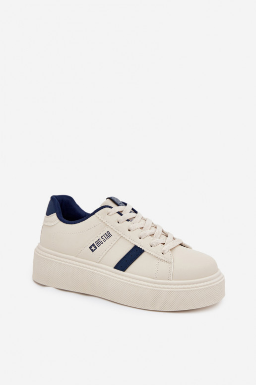 Ladies Sneakers On Platform Big Star SS274347 Light Beige Ladies Sneakers On Platform Big Star SS274347 Light Beige