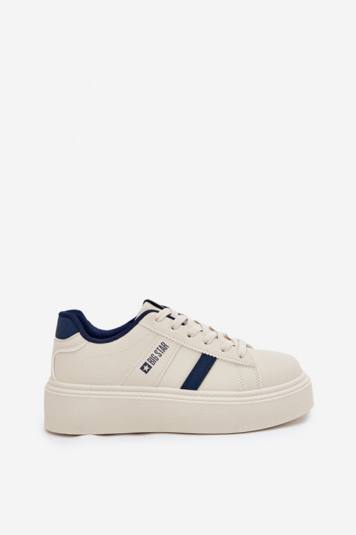 Ladies Sneakers On Platform Big Star SS274347 Light Beige Ladies Sneakers On Platform Big Star SS274347 Light Beige